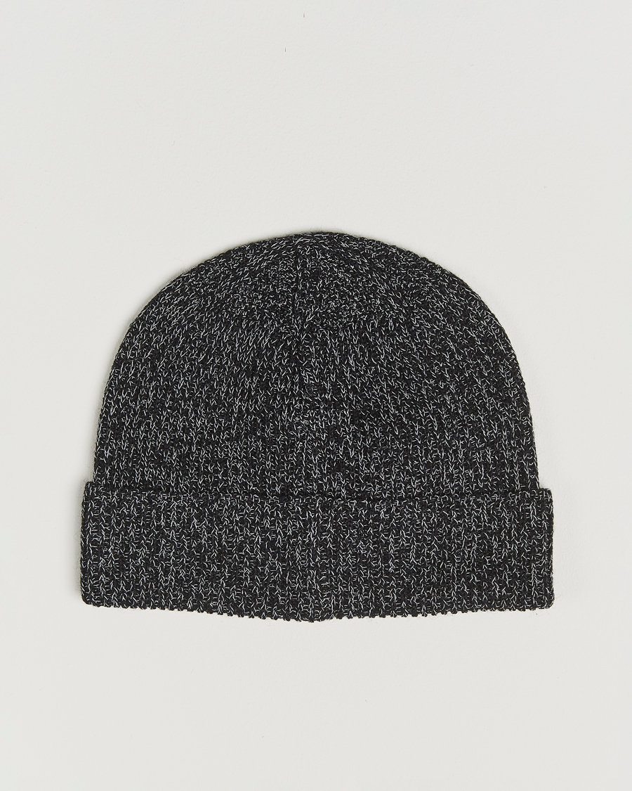 Herr | Mössor | Stone Island | Reflective Cotton Knit Beanie Black Melange