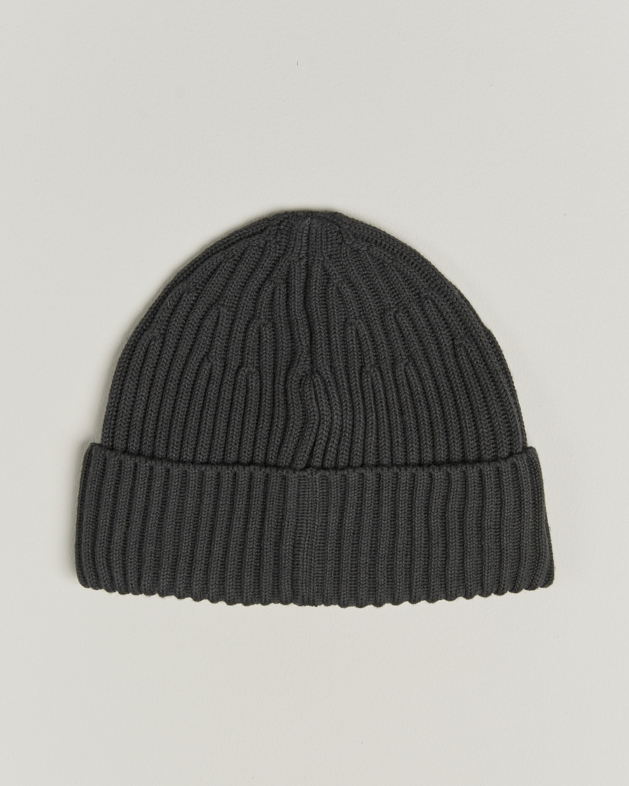 Herr | Stone Island Full Rib Wool Beanie Lead Grey | Stone Island | Full Rib Wool Beanie Lead Grey