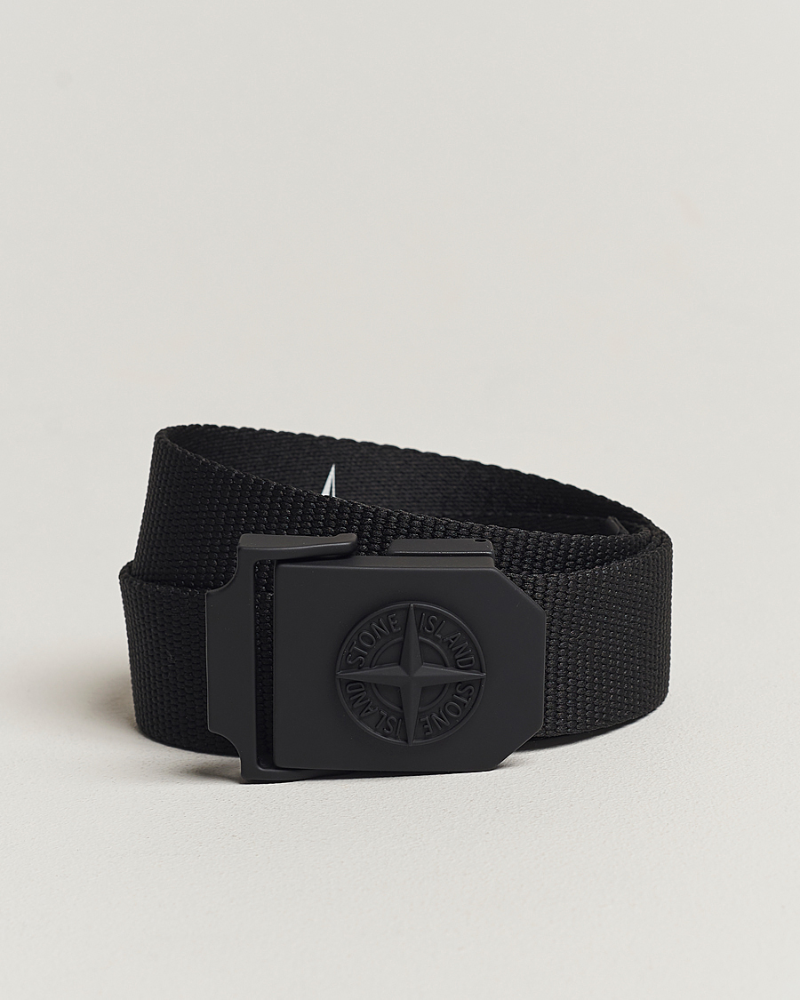 Herr | Bälten | Stone Island | Textile Belt Black