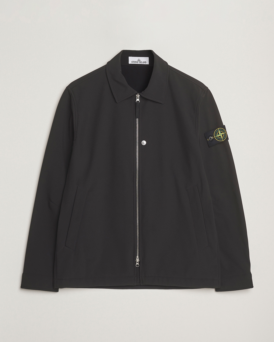Herr | Jackor | Stone Island | Soft Shell Shirt Jacket Black