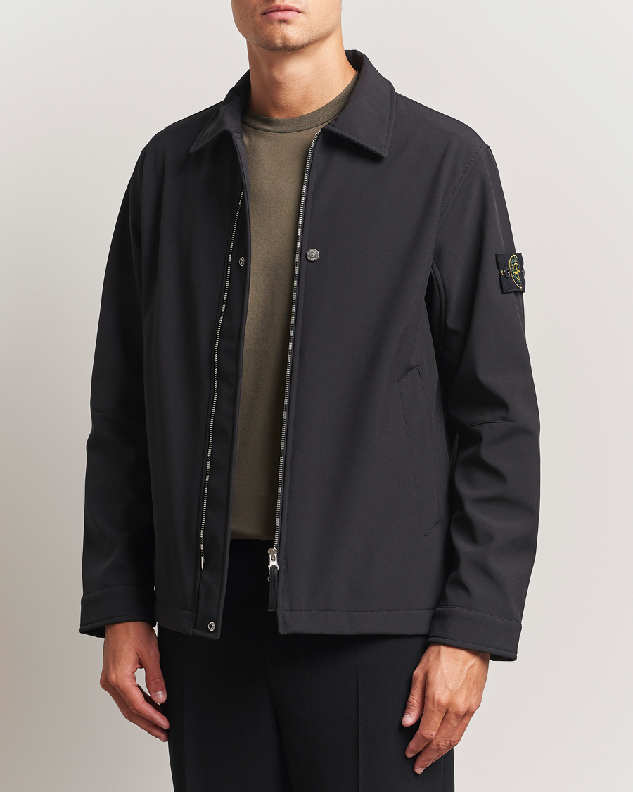 Herr | Jackor | Stone Island | Soft Shell Shirt Jacket Black
