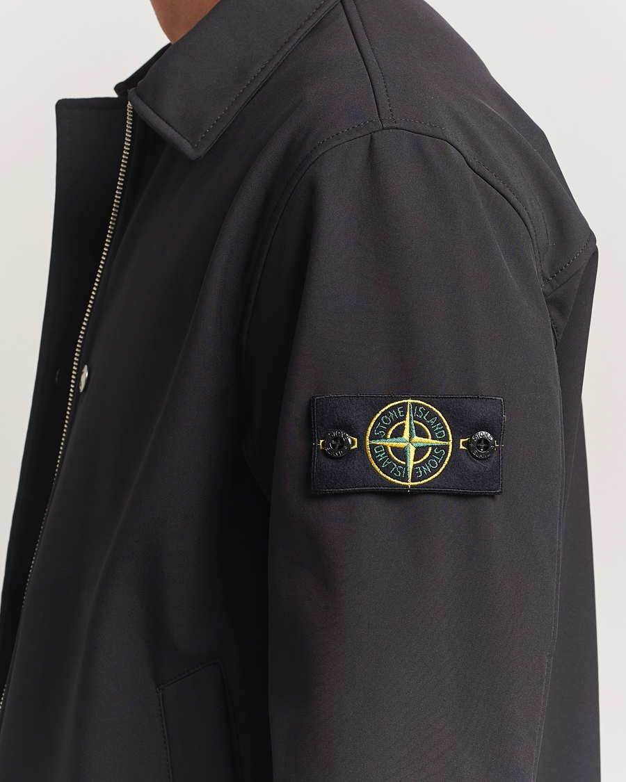 Herr | Jackor | Stone Island | Soft Shell Shirt Jacket Black