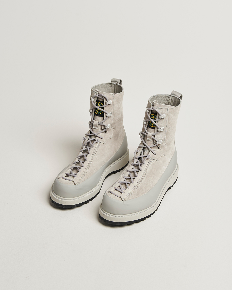 Herr | Kängor | Stone Island | Suede Hiking Boots Pearl Grey