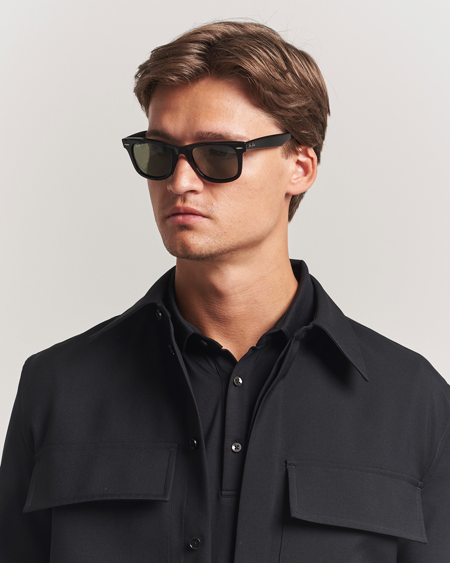 Herr | Solglasögon | Ray-Ban | Original Wayfarer Polarized Sunglasses Black/Green
