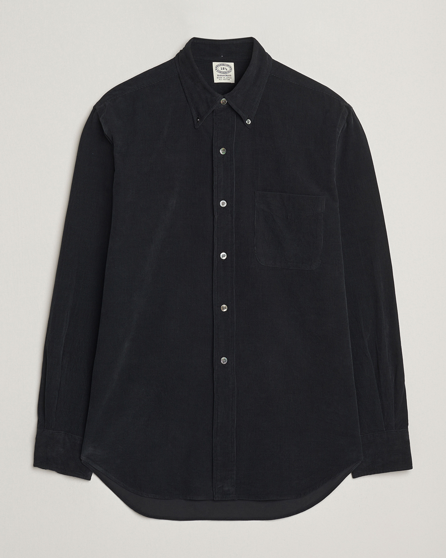 Herr | Skjortor | Kamakura Shirts | Vintage Ivy Needle Cord Shirt Black