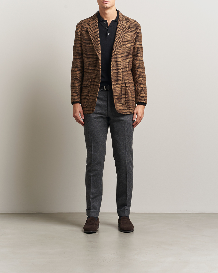 Herr | Kavajer | Kamakura Shirts | Unconstructed Ivy Blazer Brown Glenplaid