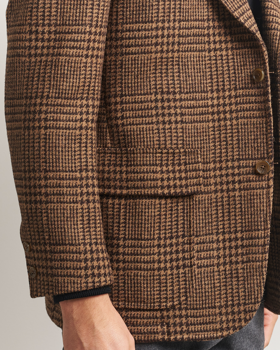 Herr | Kavajer | Kamakura Shirts | Unconstructed Ivy Blazer Brown Glenplaid