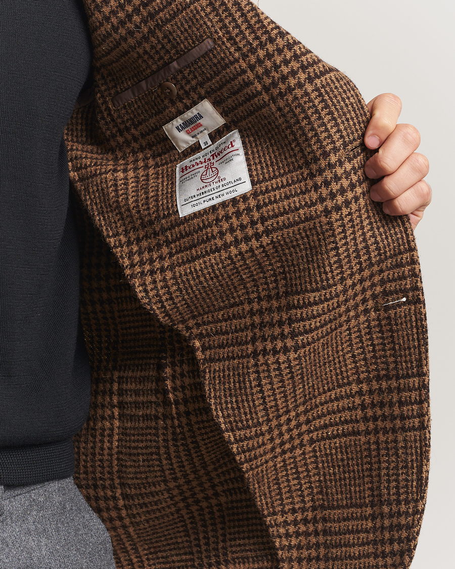 Herr | Kavajer | Kamakura Shirts | Unconstructed Ivy Blazer Brown Glenplaid