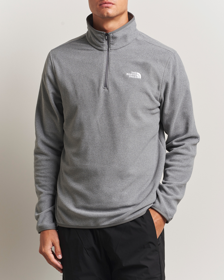 Herr | Tröjor | The North Face | Glacier Fleece 1/4 Zip Grey