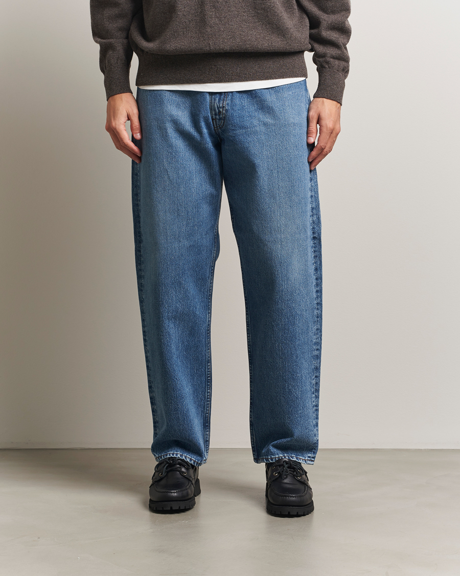 Herr | Skjortor | orSlow | 101 Dad Fit Jeans Denim Used