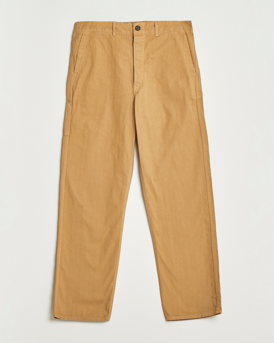 Herr | Byxor | orSlow | French Work Pants Khaki