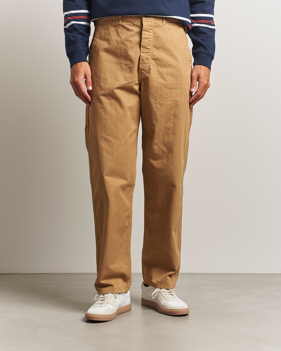 Herr | Byxor | orSlow | French Work Pants Khaki