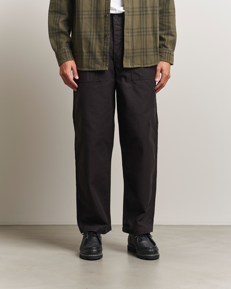 Herr | Byxor | orSlow | Regular Fit Original Sateen Fatigue Pants Black
