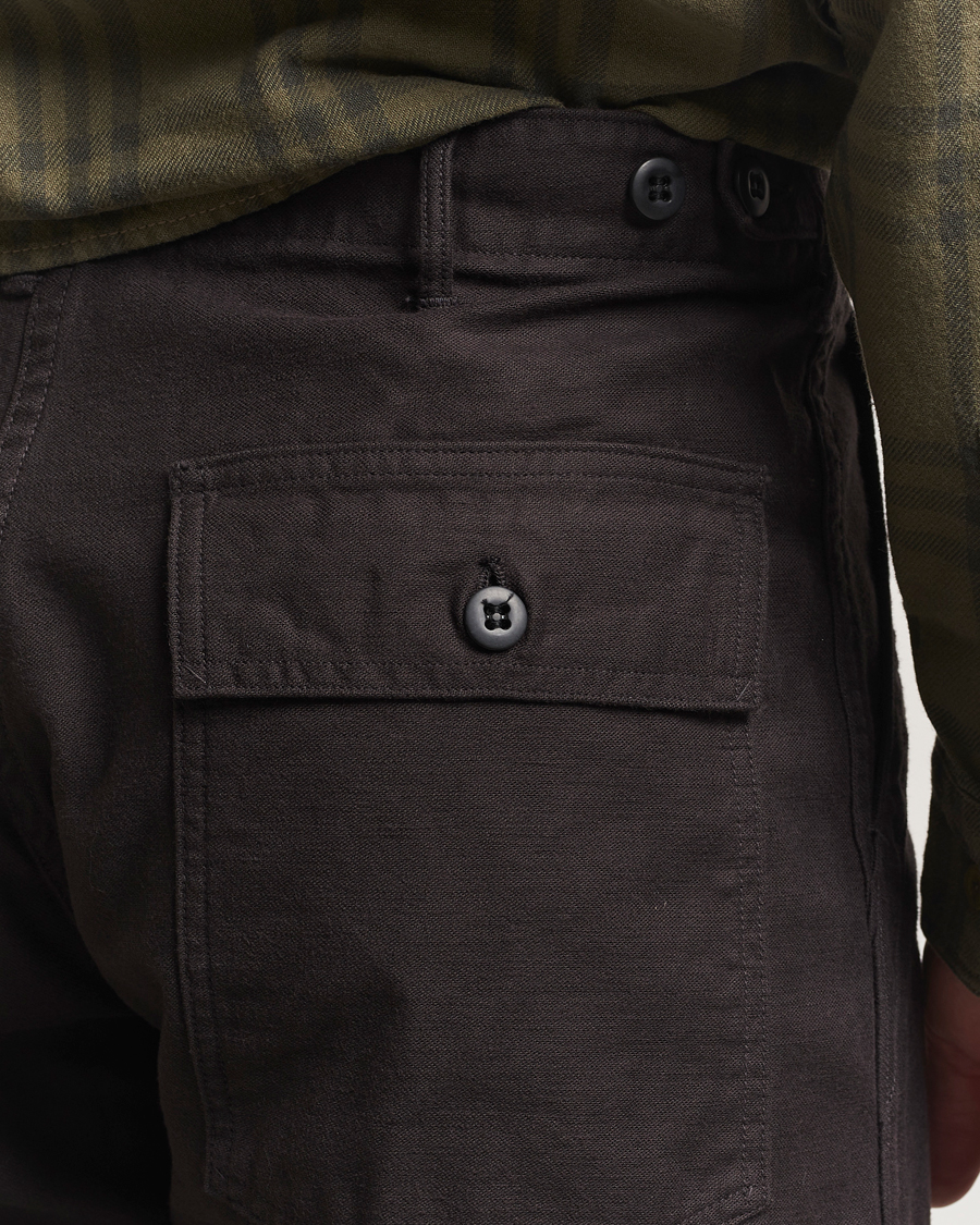 Herr | Byxor | orSlow | Regular Fit Original Sateen Fatigue Pants Black