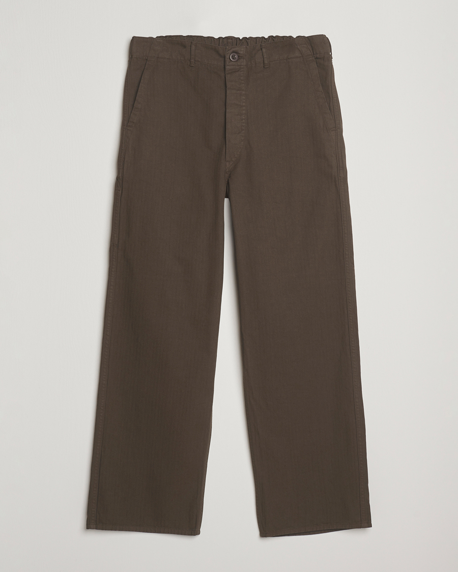 Herr | Byxor | orSlow | Wide Fit French Work Pants Coffee Brown