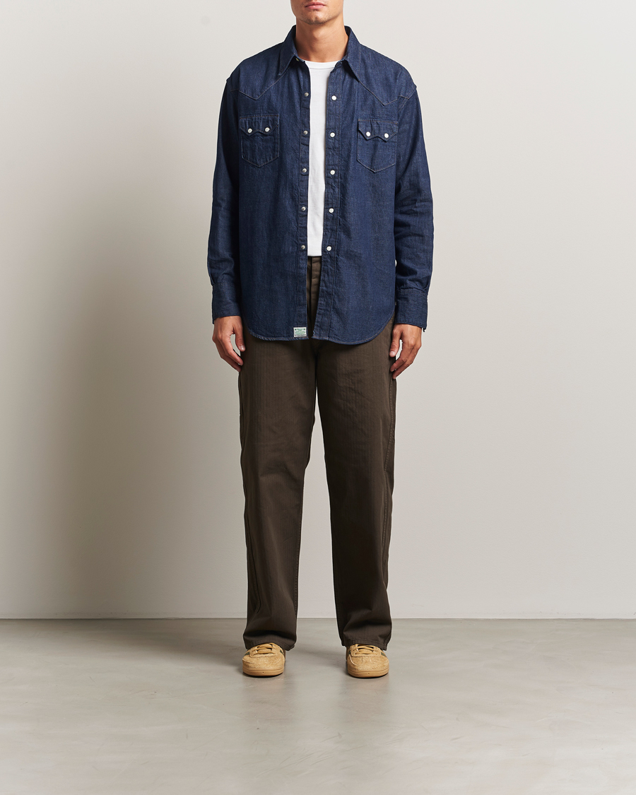 Herr | Byxor | orSlow | Wide Fit French Work Pants Coffee Brown