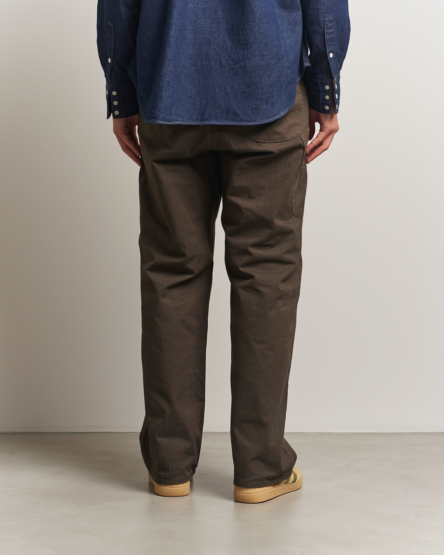 Herr | Byxor | orSlow | Wide Fit French Work Pants Coffee Brown