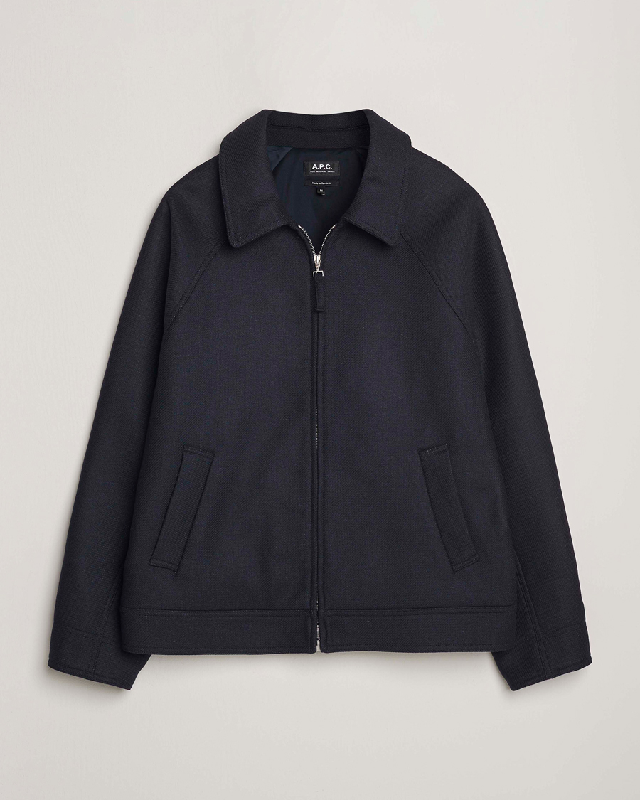 Herr | Jackor | A.P.C. | Chase Wool Bomber Jacket Dark Navy