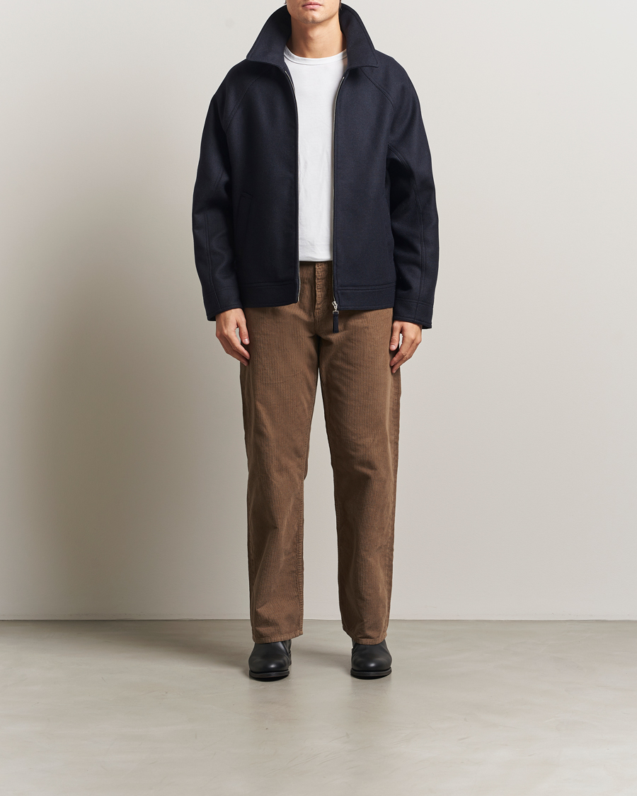 Herr | Jackor | A.P.C. | Chase Wool Bomber Jacket Dark Navy
