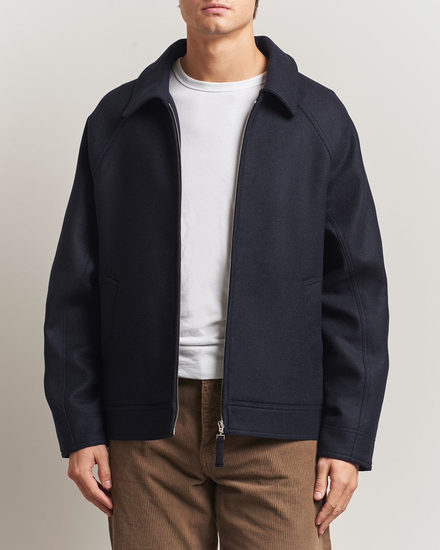 Herr | Jackor | A.P.C. | Chase Wool Bomber Jacket Dark Navy
