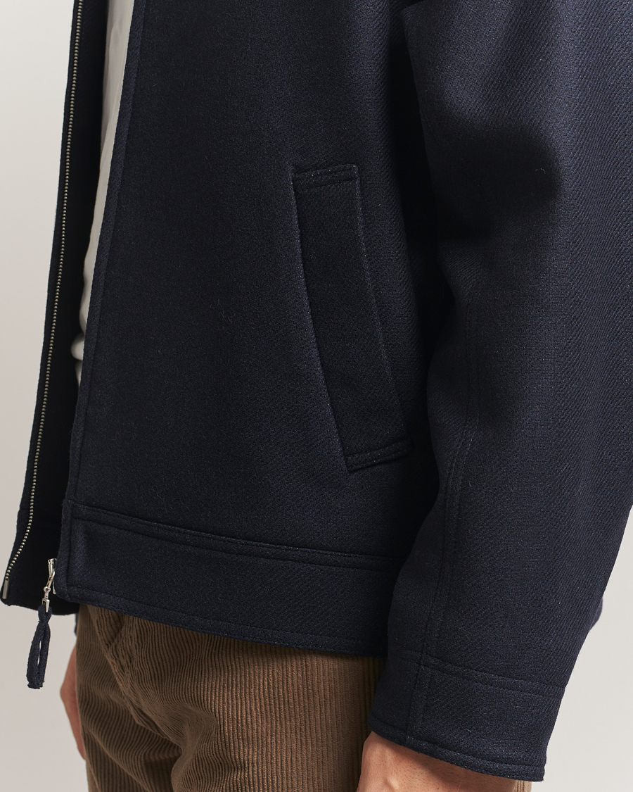 Herr | Jackor | A.P.C. | Chase Wool Bomber Jacket Dark Navy