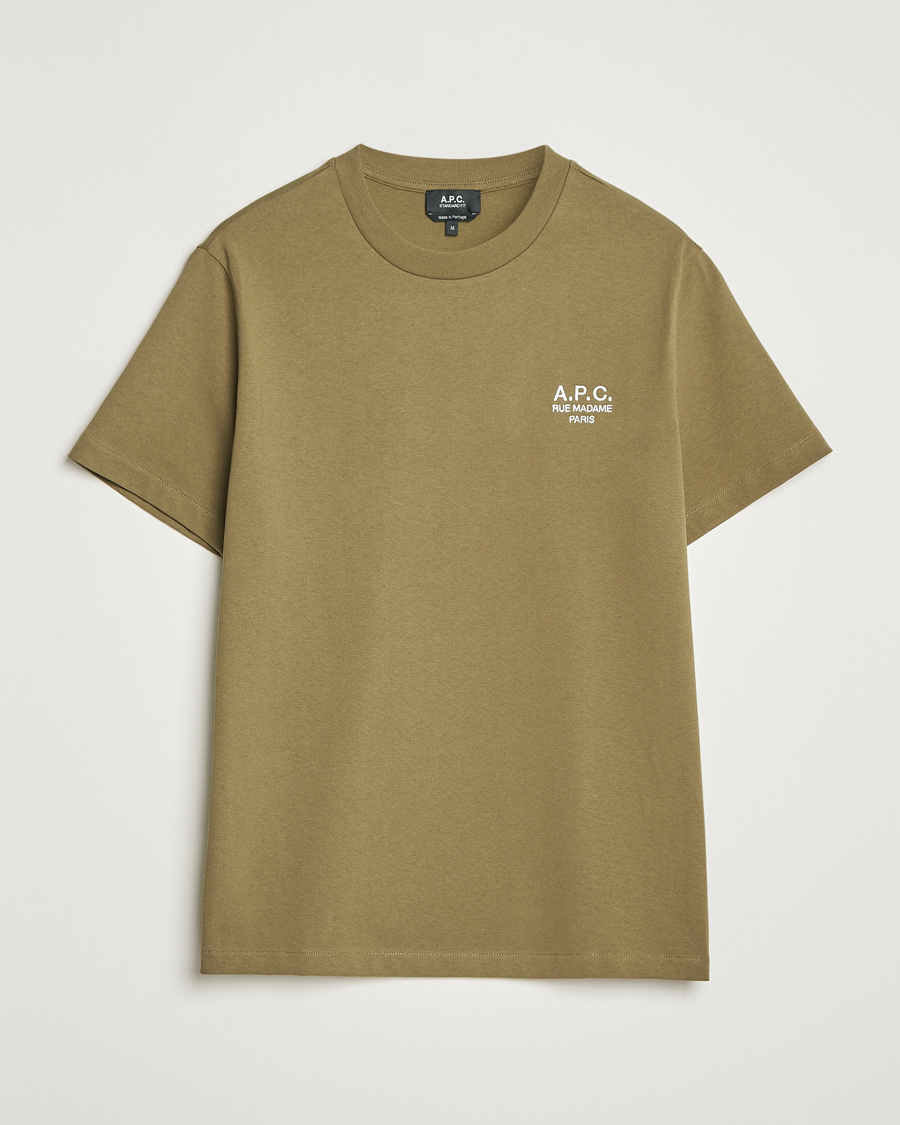 Herr | T-Shirts | A.P.C. | Rue Madame T-Shirt Khaki Green