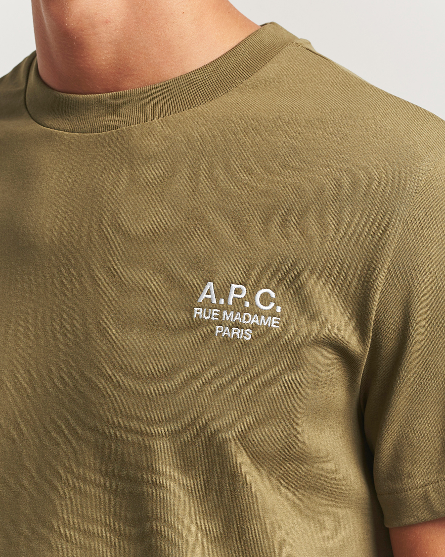 Herr | T-Shirts | A.P.C. | Rue Madame T-Shirt Khaki Green