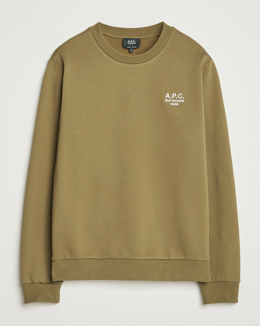 Herr | Tröjor | A.P.C. | Rue Madame Sweatshirt Khaki Green