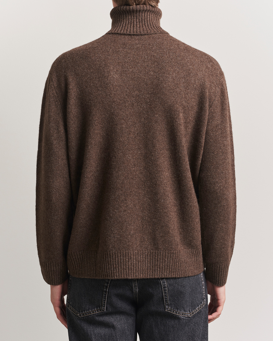 Herr | Tröjor | A.P.C. | Mahe Yak Knitted Rollneck Marron Chine