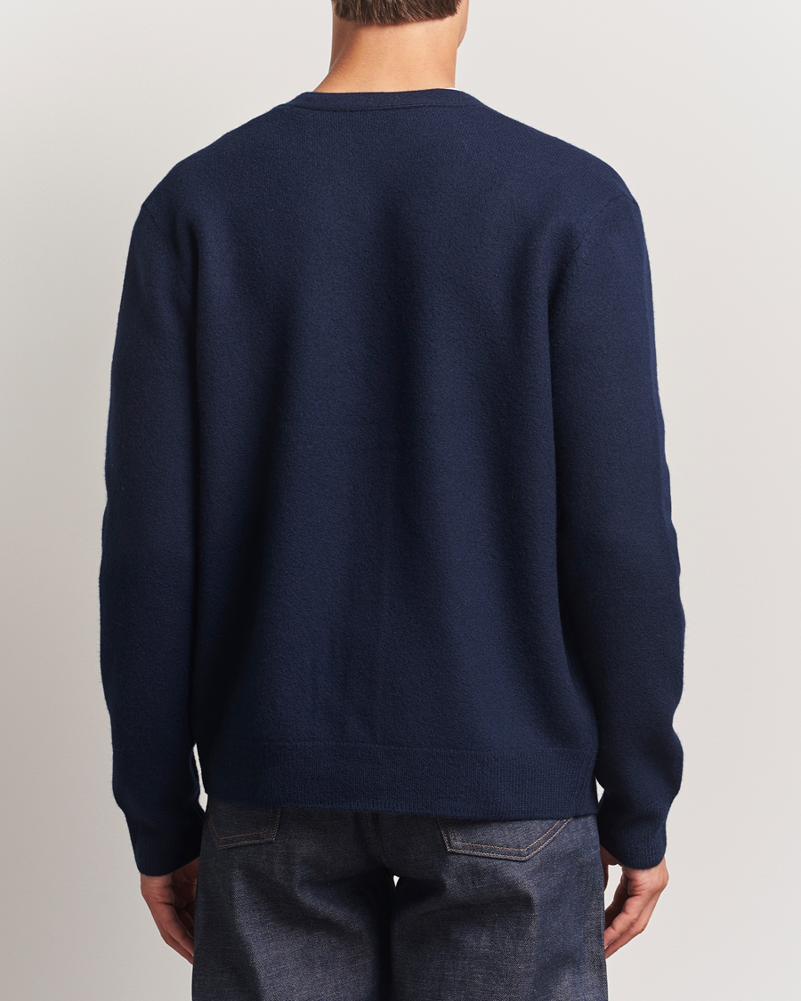 Herr | Tröjor | A.P.C. | Kenny Wool Knitted Cardigan Dark Navy