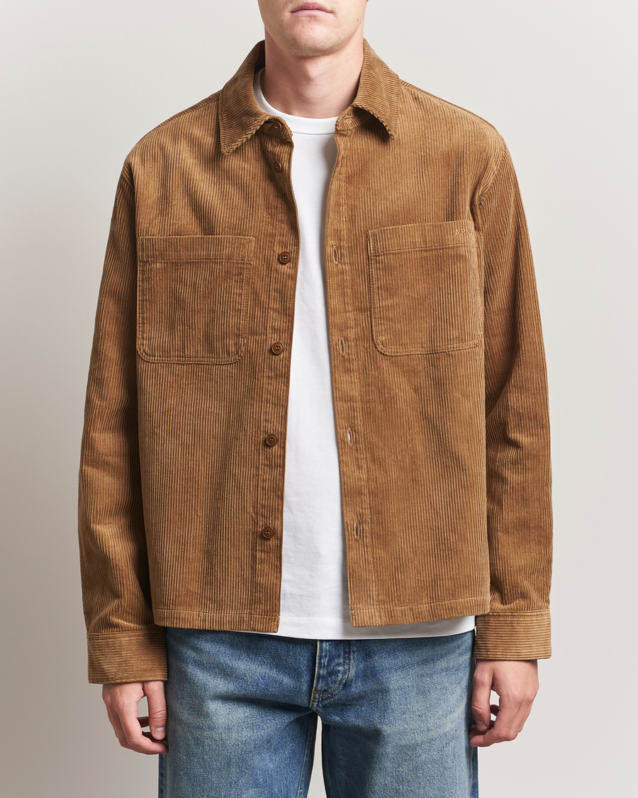 Herr | Skjortor | A.P.C. | Leon Corduroy Overshirt Brown