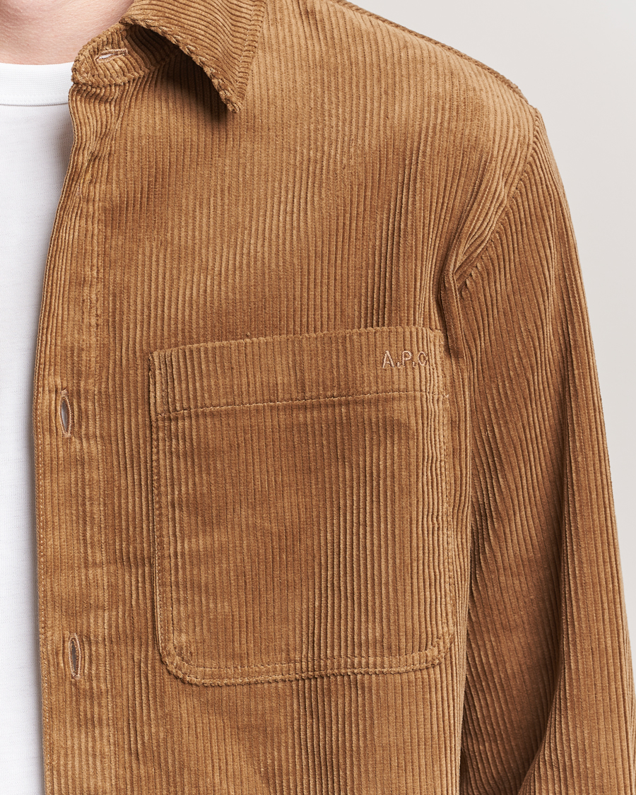 Herr | Skjortor | A.P.C. | Leon Corduroy Overshirt Brown
