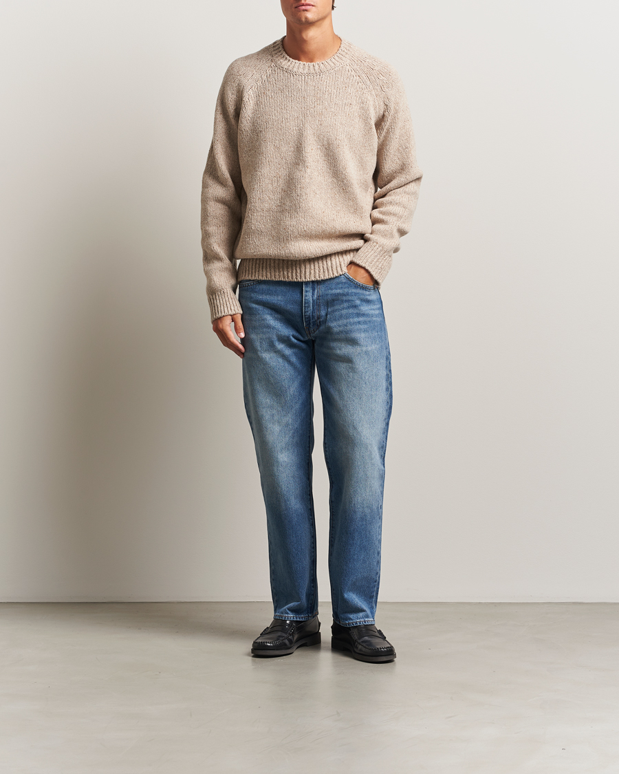 Herr | Tröjor | A.P.C. | Harris Wool Knitted Sweater Beige