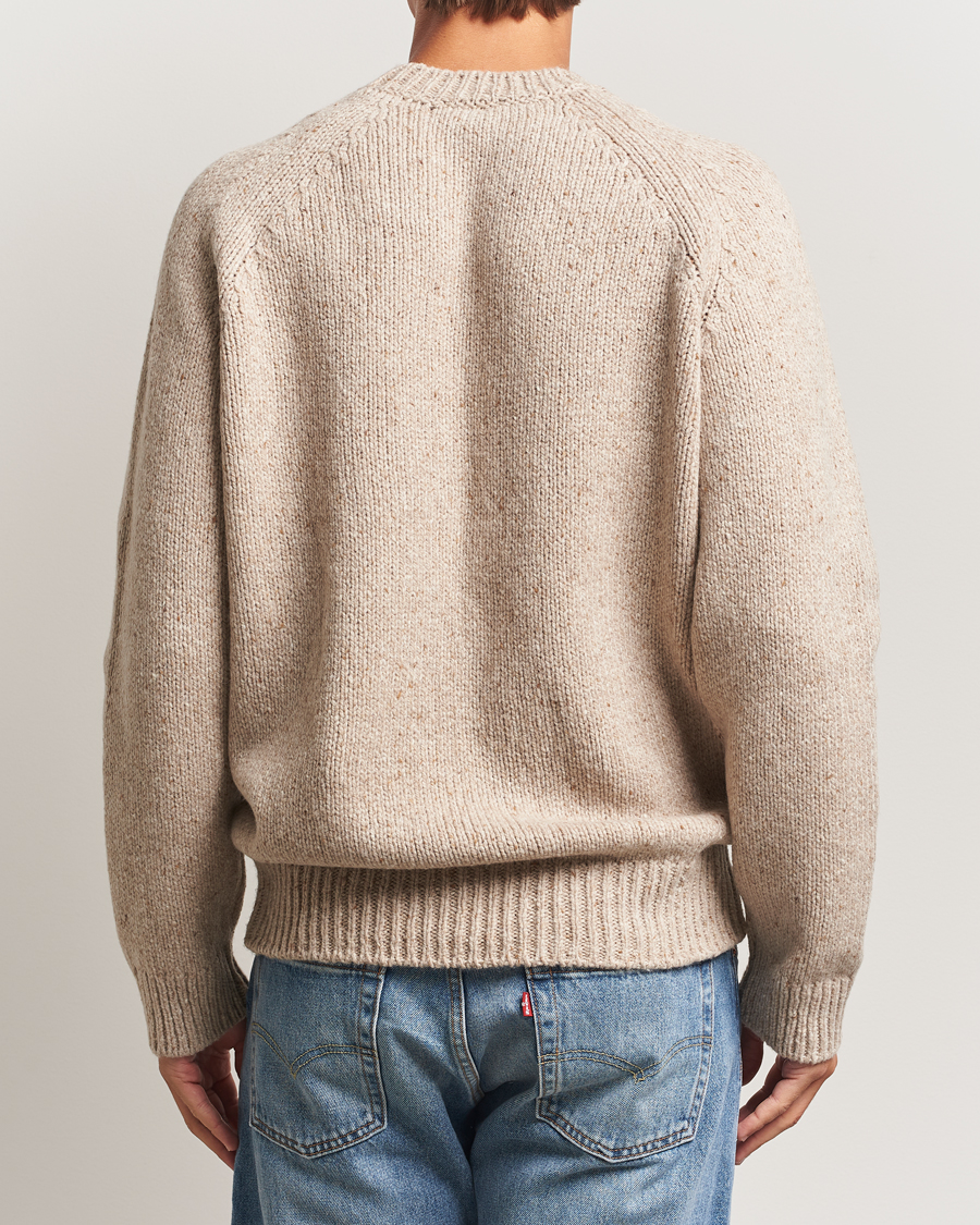 Herr | Tröjor | A.P.C. | Harris Wool Knitted Sweater Beige