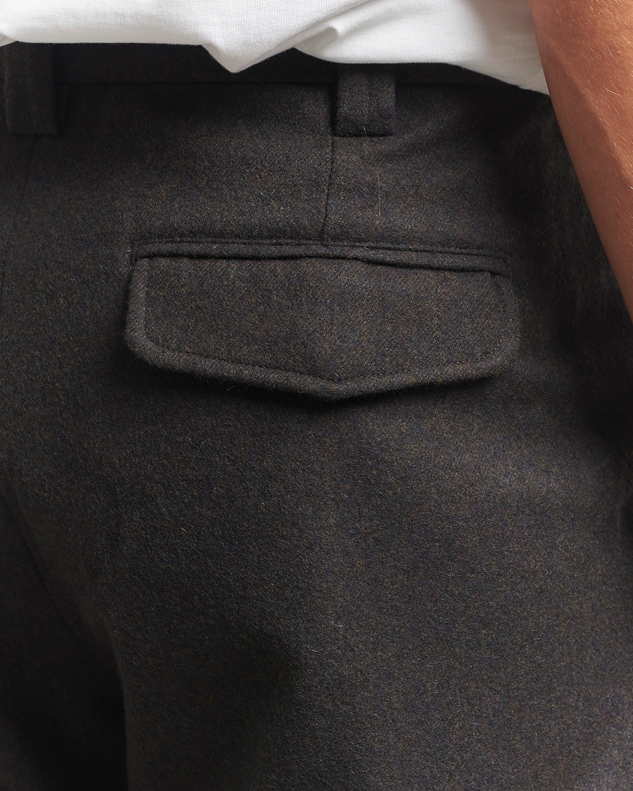 Herr | Byxor | A.P.C. | Renato Wool Flannel Trousers Dark Brown