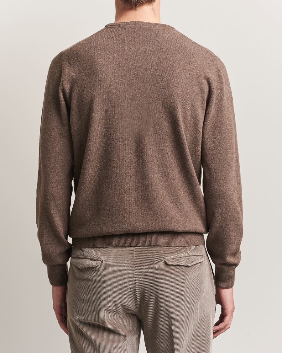 Herr | Tröjor | Morgano | Wool/Cashmere Crewneck Brown