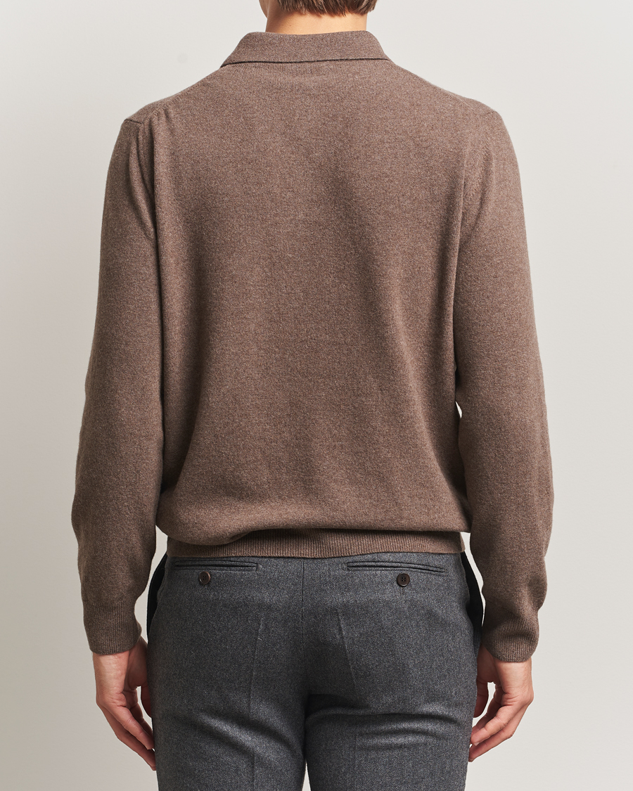 Herr | Tröjor | Morgano | Wool/Cashmere Polo Brown