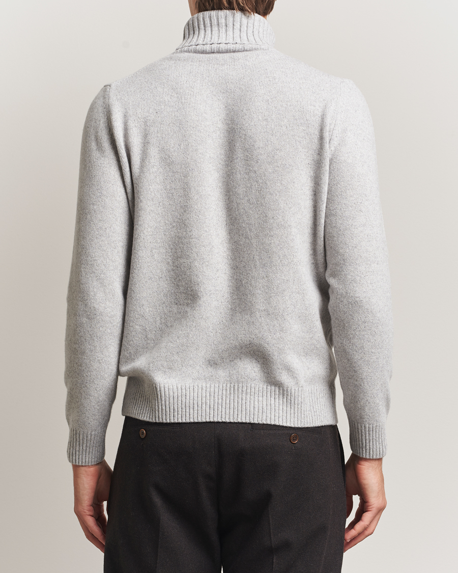 Herr | Tröjor | Morgano | Wool/Cashmere Heavy Knit Rollneck Light Grey