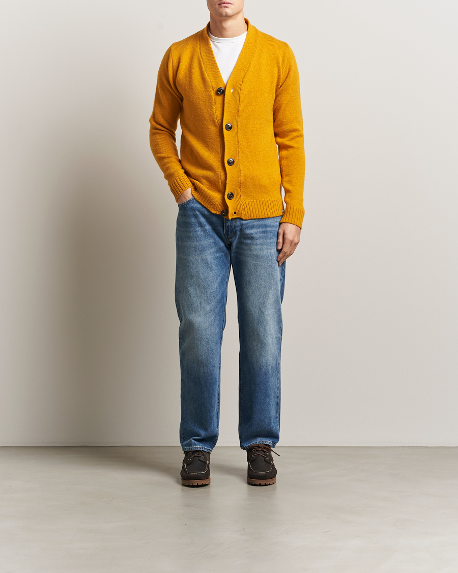 Herr | Tröjor | Peregrine | Maker's Stitch Merino Cardigan Honey