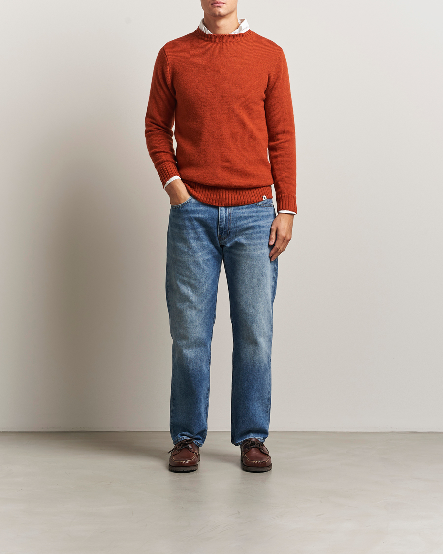 Herr | Tröjor | Peregrine | Maker's Stitch Merino Crew Orange