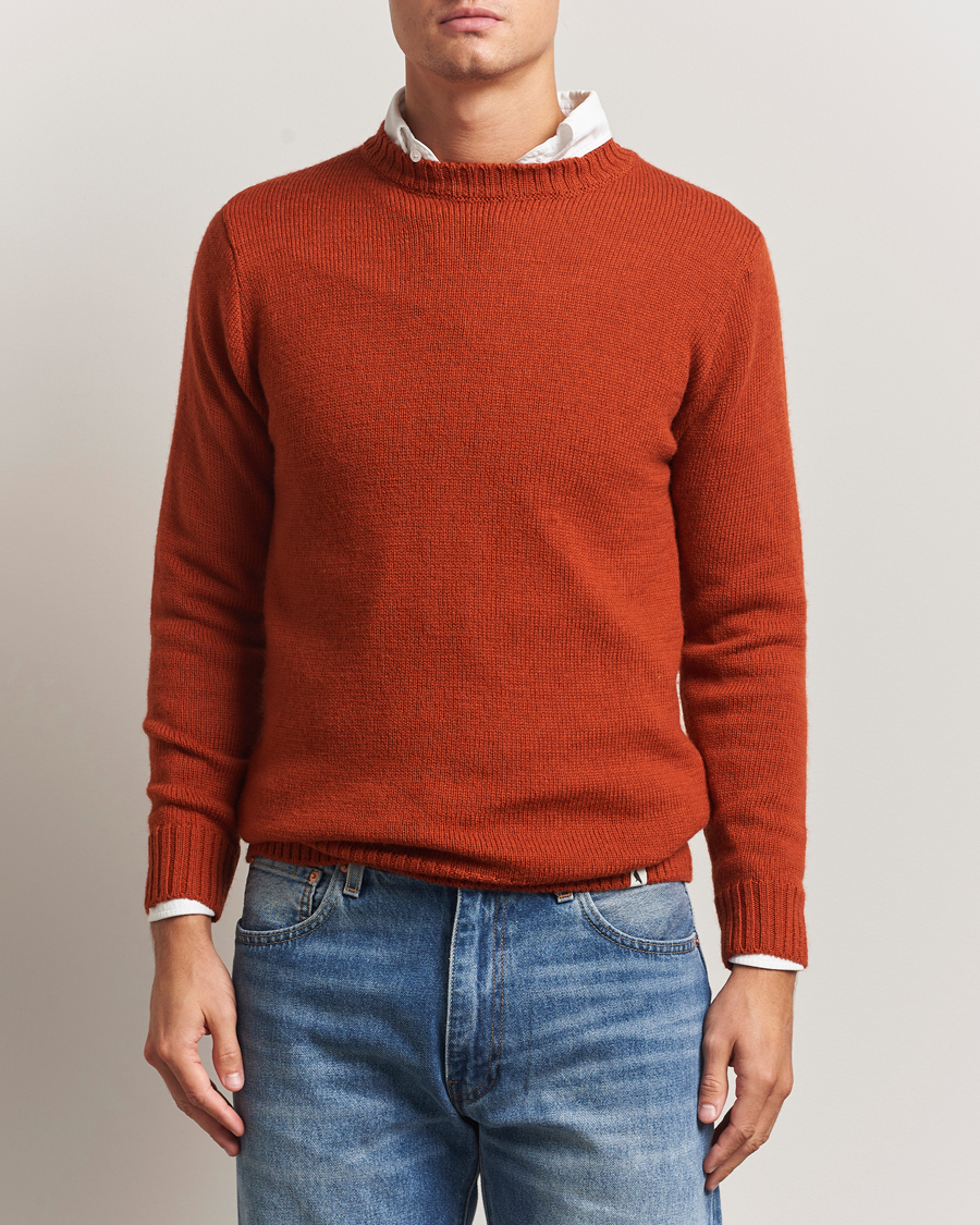 Herr | Tröjor | Peregrine | Maker's Stitch Merino Crew Orange