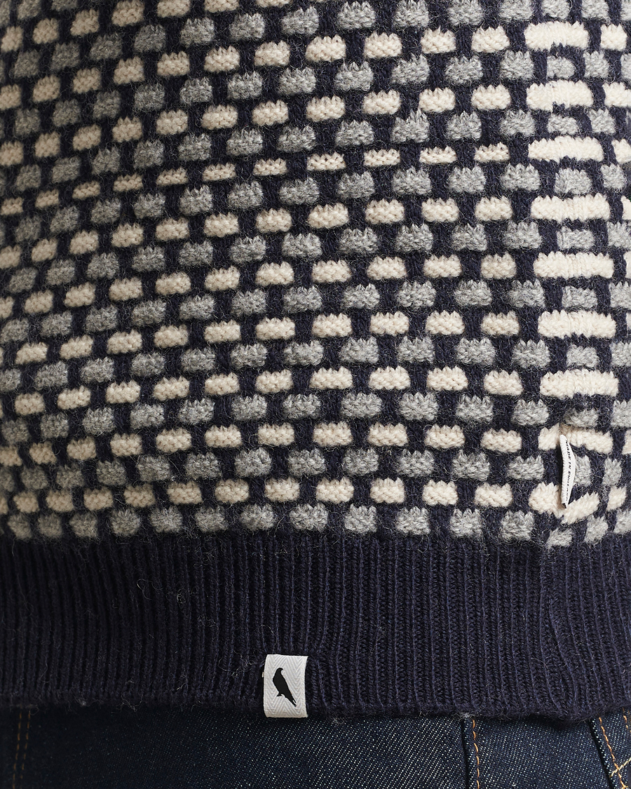 Herr | Tröjor | Peregrine | Network Merino Cardigan Navy