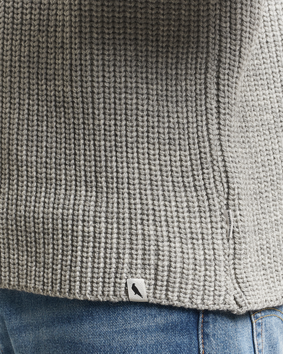 Herr | Tröjor | Peregrine | Wilkinson Knitted Merino Rollneck Light Grey