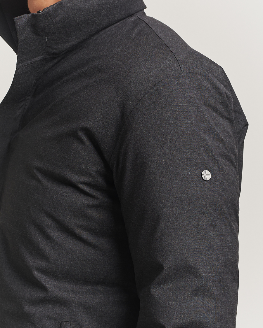 Herr | Jackor | Scandinavian Edition | Axis Loro Piana Padded Coat Dark Grey Melange