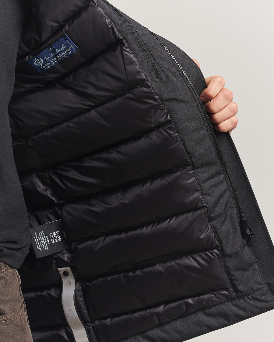 Herr | Jackor | Scandinavian Edition | Axis Loro Piana Padded Coat Dark Grey Melange