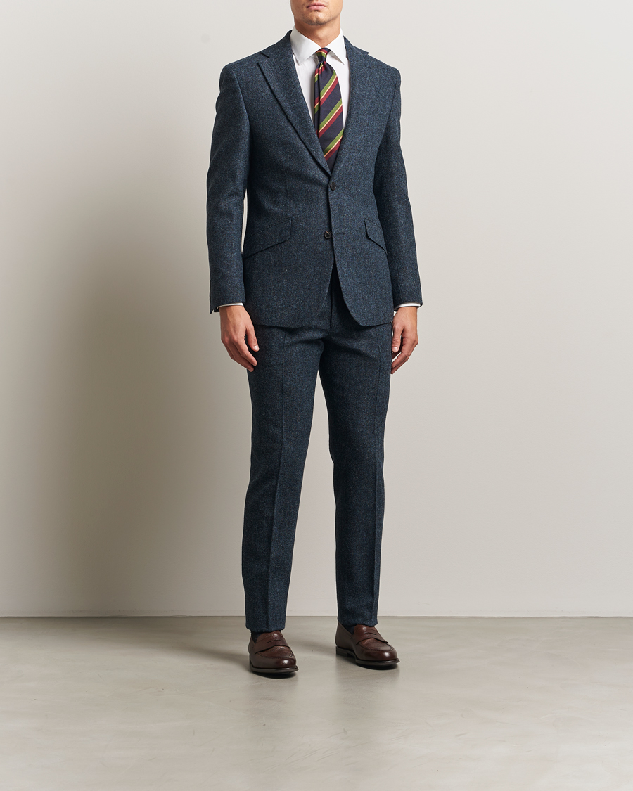 Herr | Kavajer | Walker Slater | Edward Shetland Wool Donegal Blazer Navy
