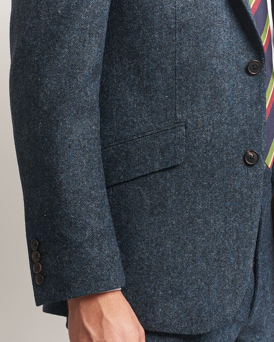 Herr | Kavajer | Walker Slater | Edward Shetland Wool Donegal Blazer Navy