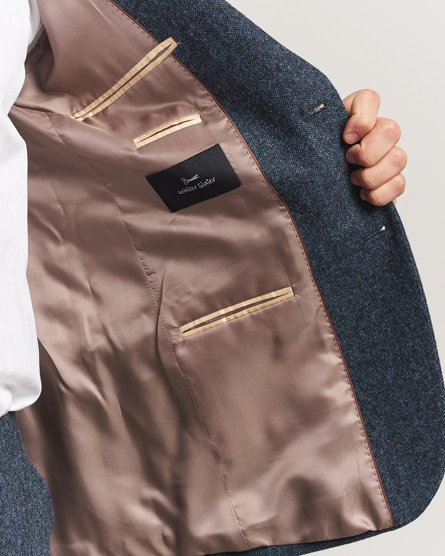 Herr | Kavajer | Walker Slater | Edward Shetland Wool Donegal Blazer Navy