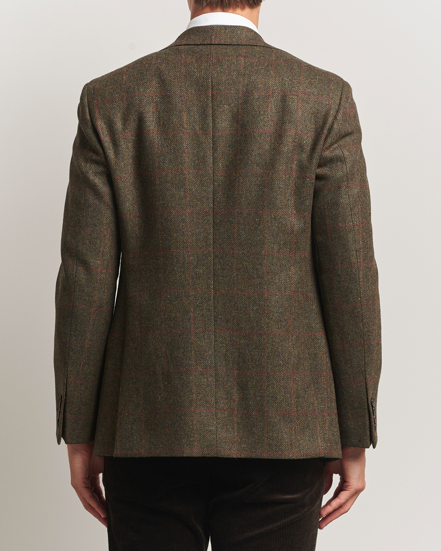 Herr | Kavajer | Walker Slater | Edward Lambswool Windowpane Blazer Dark Green