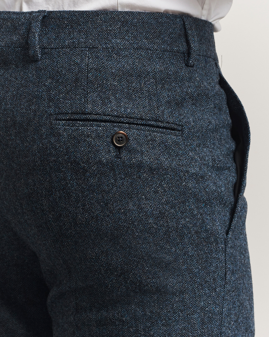 Herr | Byxor | Walker Slater | Edward Shetland Wool Donegal Trousers Navy